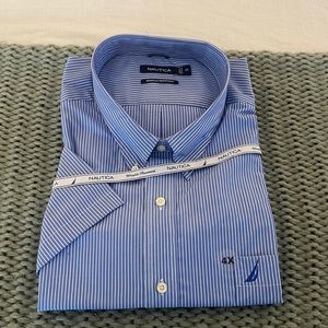 Brand new short sleeve nautica striped shirt